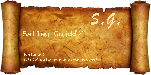 Sallay Gujdó névjegykártya